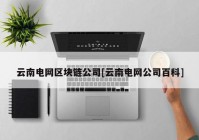 云南电网区块链公司[云南电网公司百科]